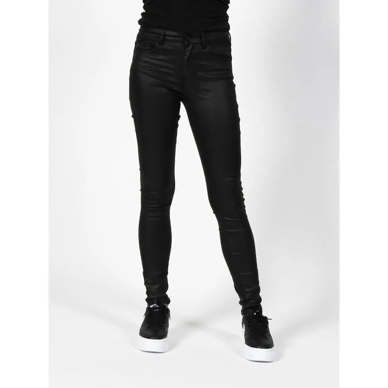 Pantalon fluide imprimés ediline noir femme - Deeluxe | wimod