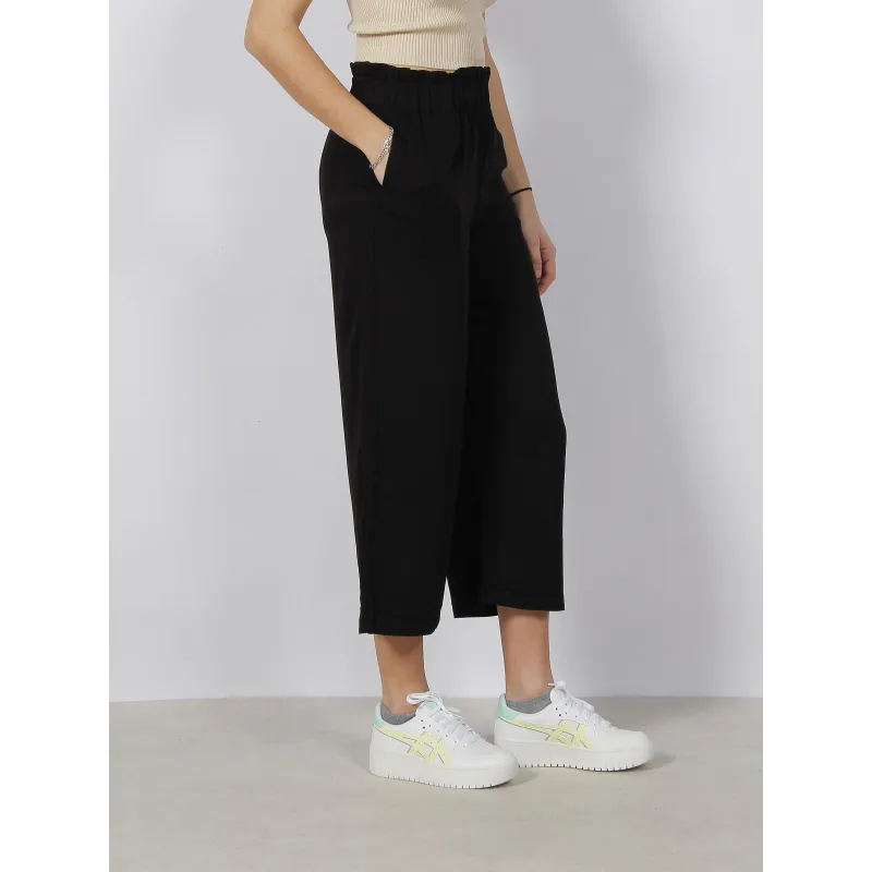 Pantalon fluide large crop caly noir femme - Only | wimod