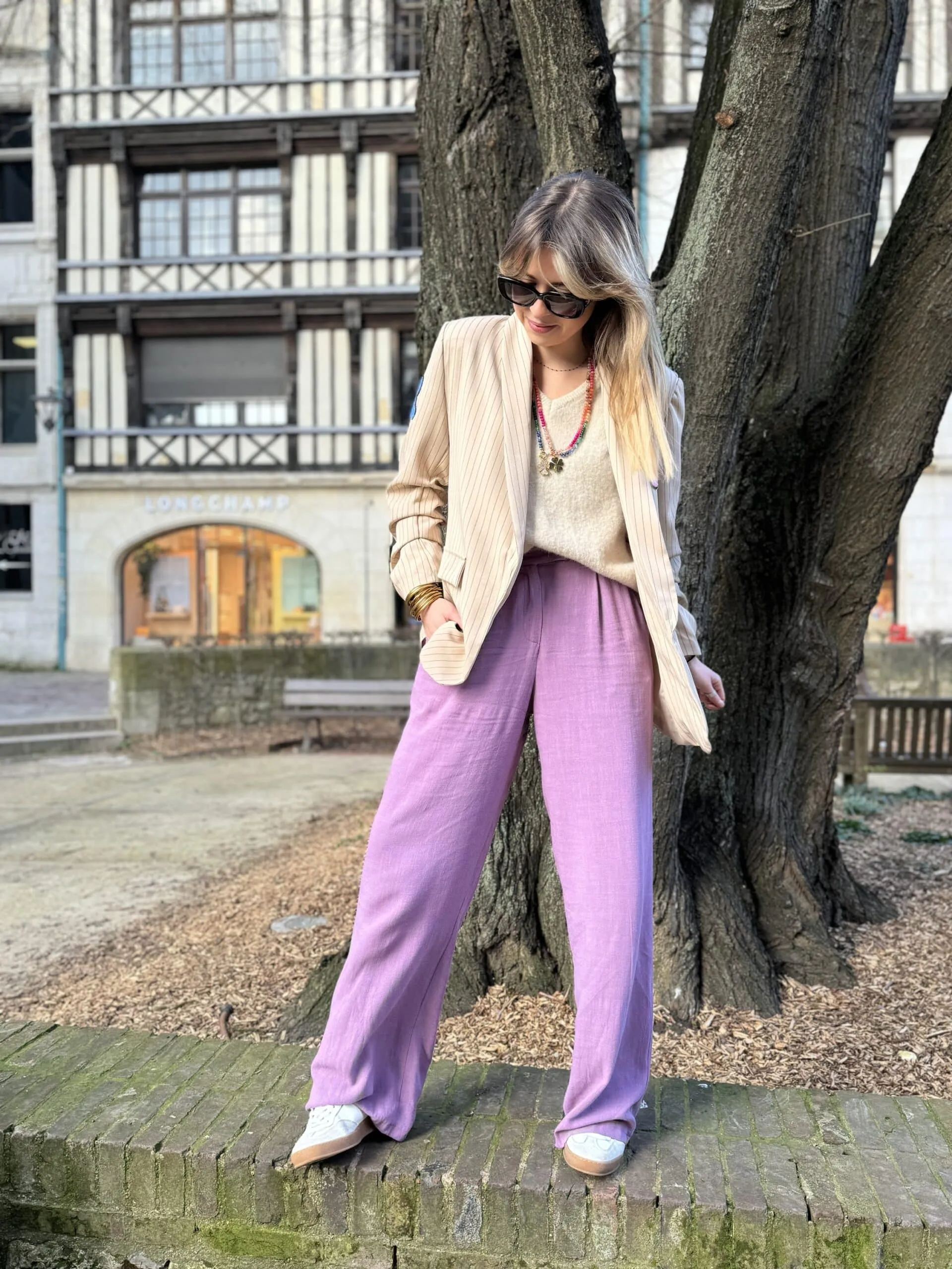 Pantalon fluide lilas | Concept Store En Ligne | Jade & Lisa