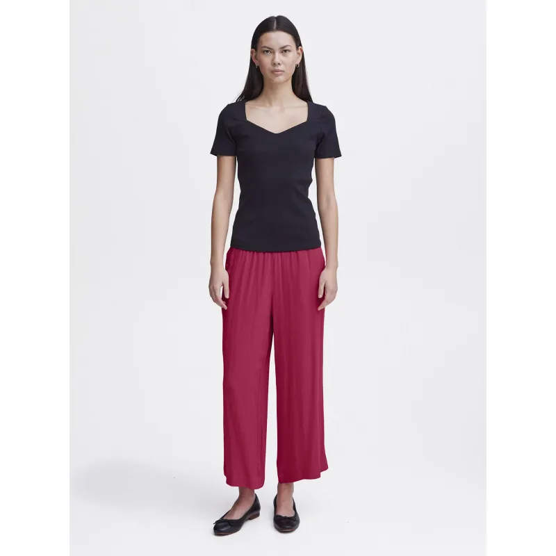 Pantalon fluide marrakech rose femme - Ichi | wimod