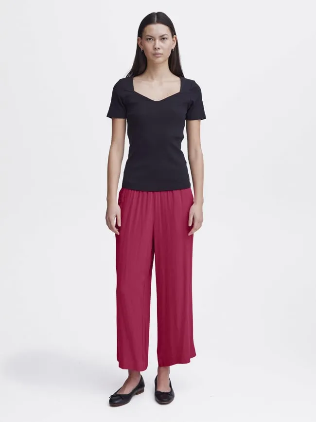 Pantalon fluide marrakech rose femme - Ichi | wimod