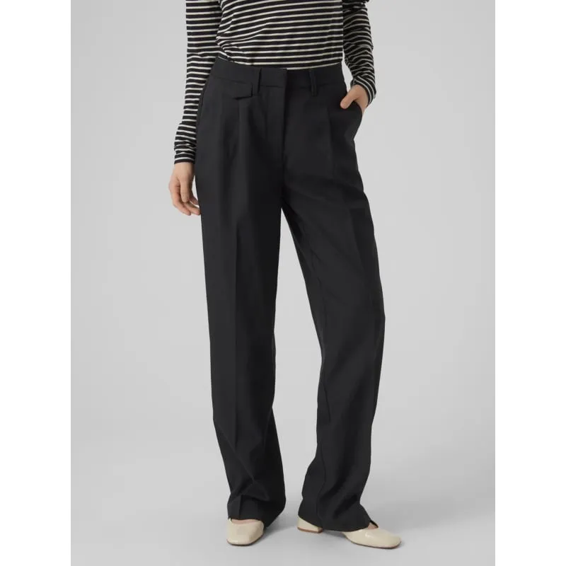 Pantalon fluide rayé marrakech bleu marine femme - Ichi | wimod