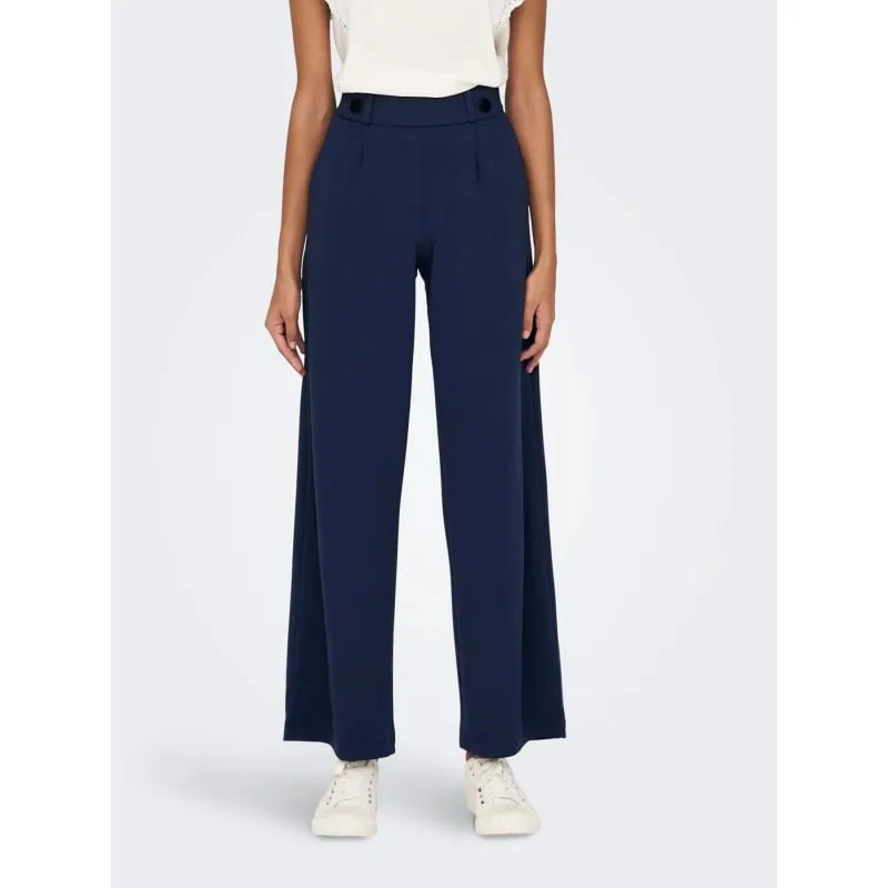 Pantalon fluide rayé marrakech bleu marine femme - Ichi | wimod