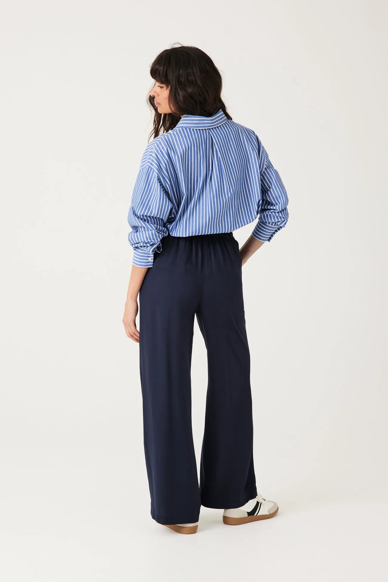 Pantalon large et fluide Femme - Marine