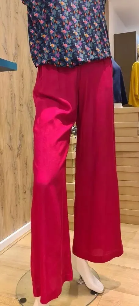 Pantalon large et fluide fuchsia Princesse Nomade, Alexia
