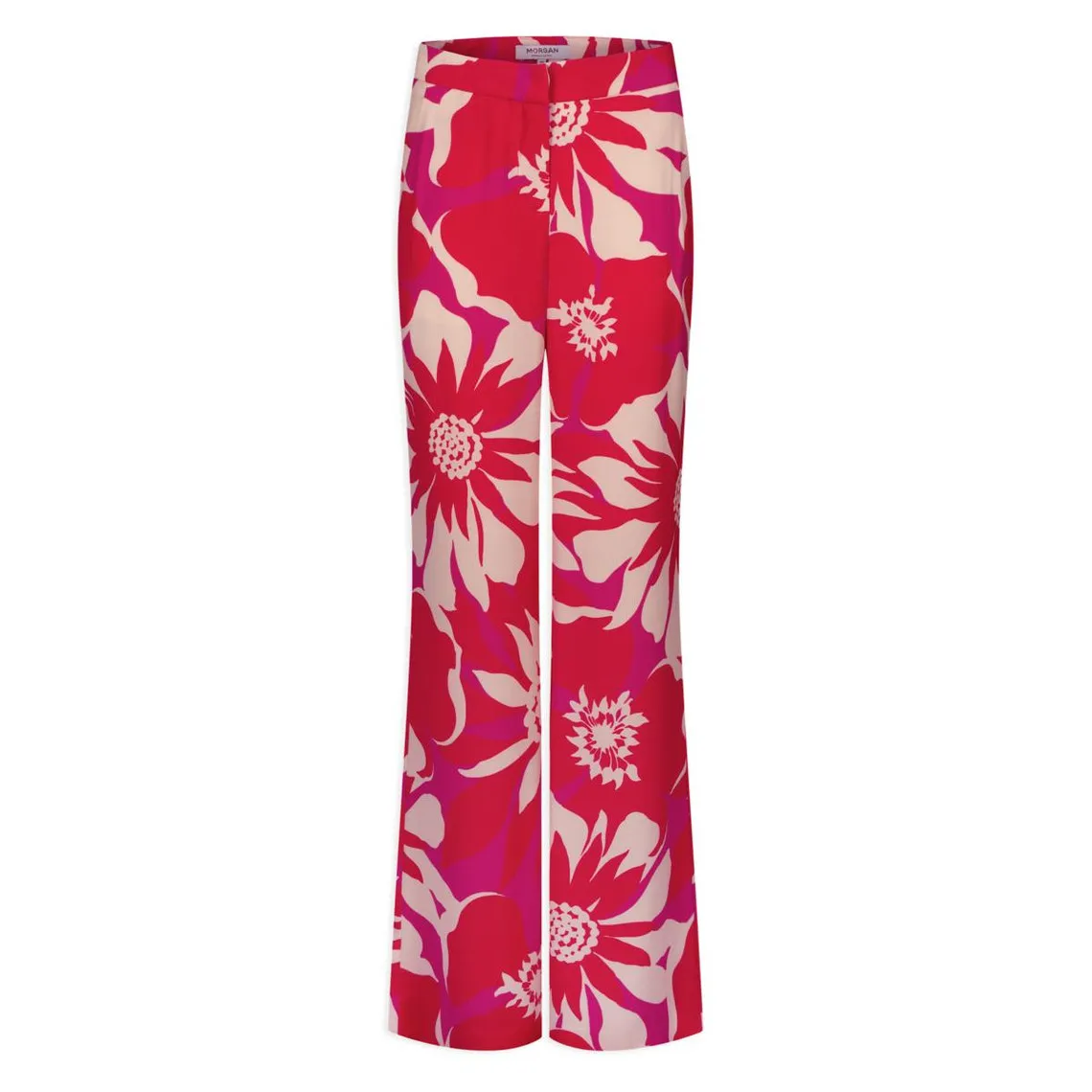 Pantalon large fluide imprimé floral rose | 3 Suisses