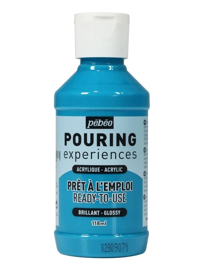 Peinture pouring acrylique brillante - Turquoise - 118 ml - N/A