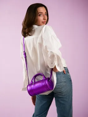 PETIT SAC BANDOULIÈRE VIOLET MÉTALLISÉ Charlie - Bonbon