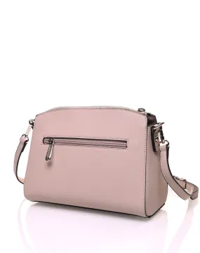 Petit sac bandoulière rectangulaire texturé taupe