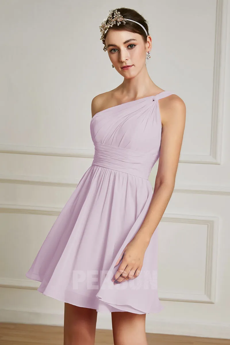 Petite robe asymétrique pour mariage thème pêche