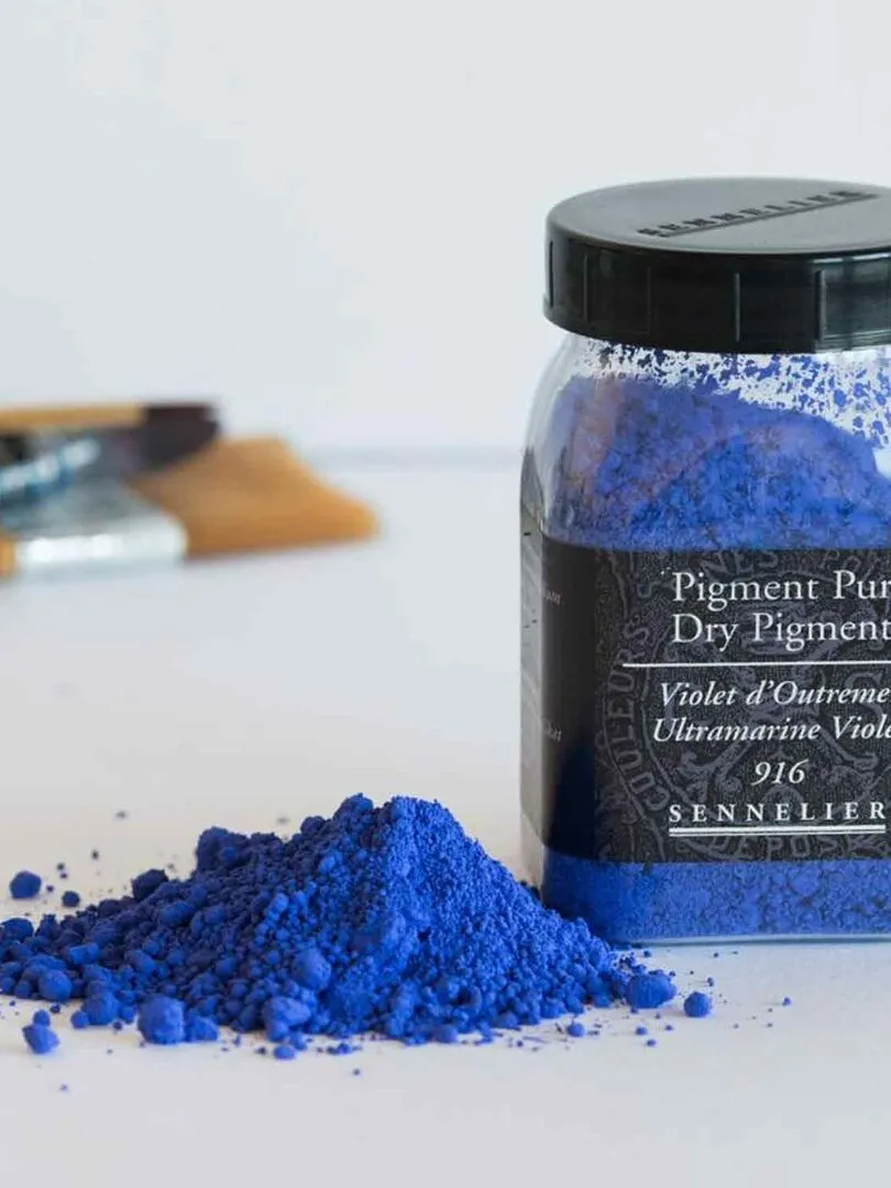 Pigment pour création de peinture - pot 100 g - Violet Outremer - N/A