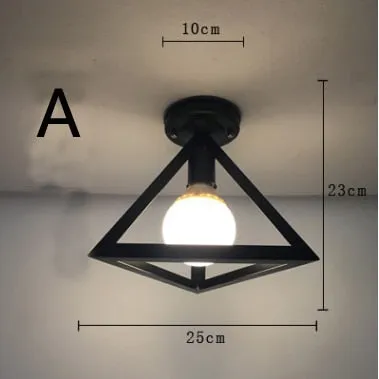 Plafonnier Chambre Industriel Noir - Triangulaire
