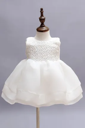 Robe baptême fillette en dentelle vintage