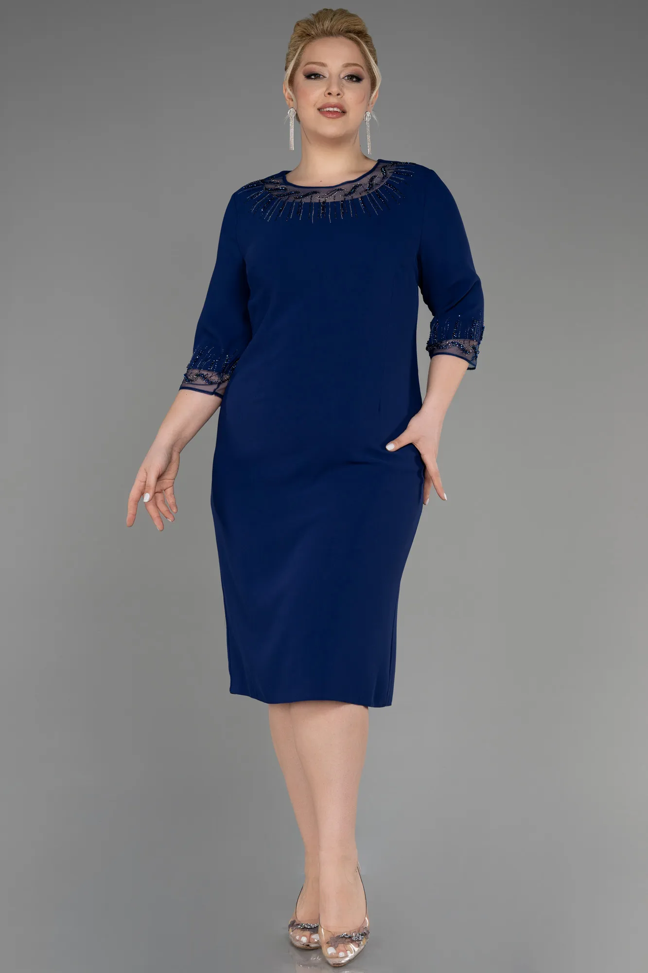 Robe Grande Taille Midi Parlement ABK1622