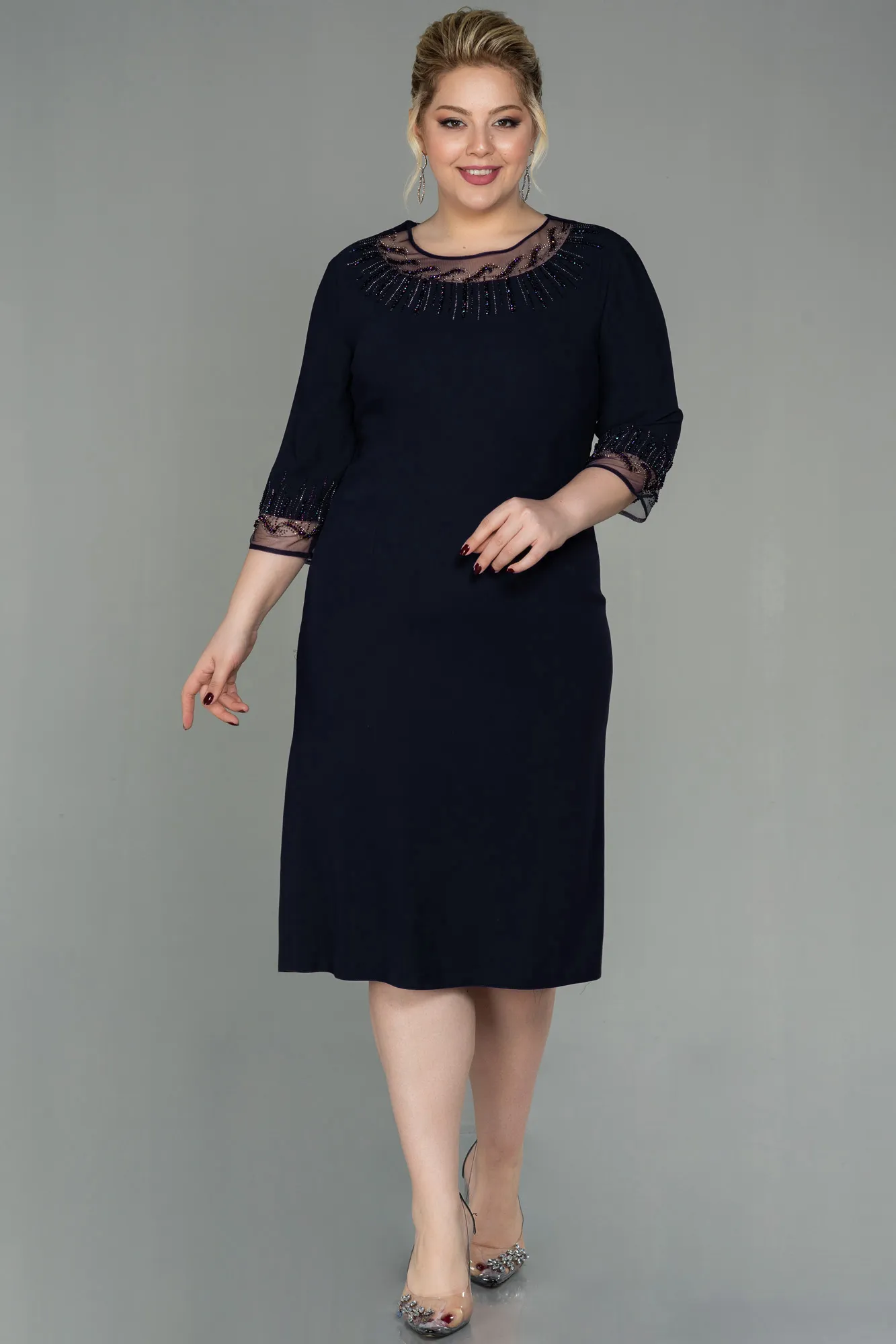 Robe Grande Taille Midi Parlement ABK1622