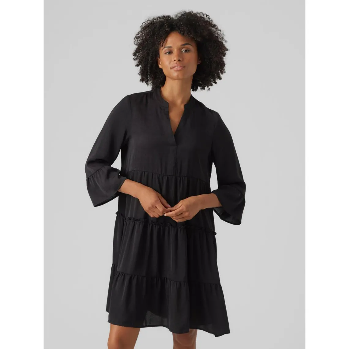 Robe midi manches larges noir | 3 Suisses