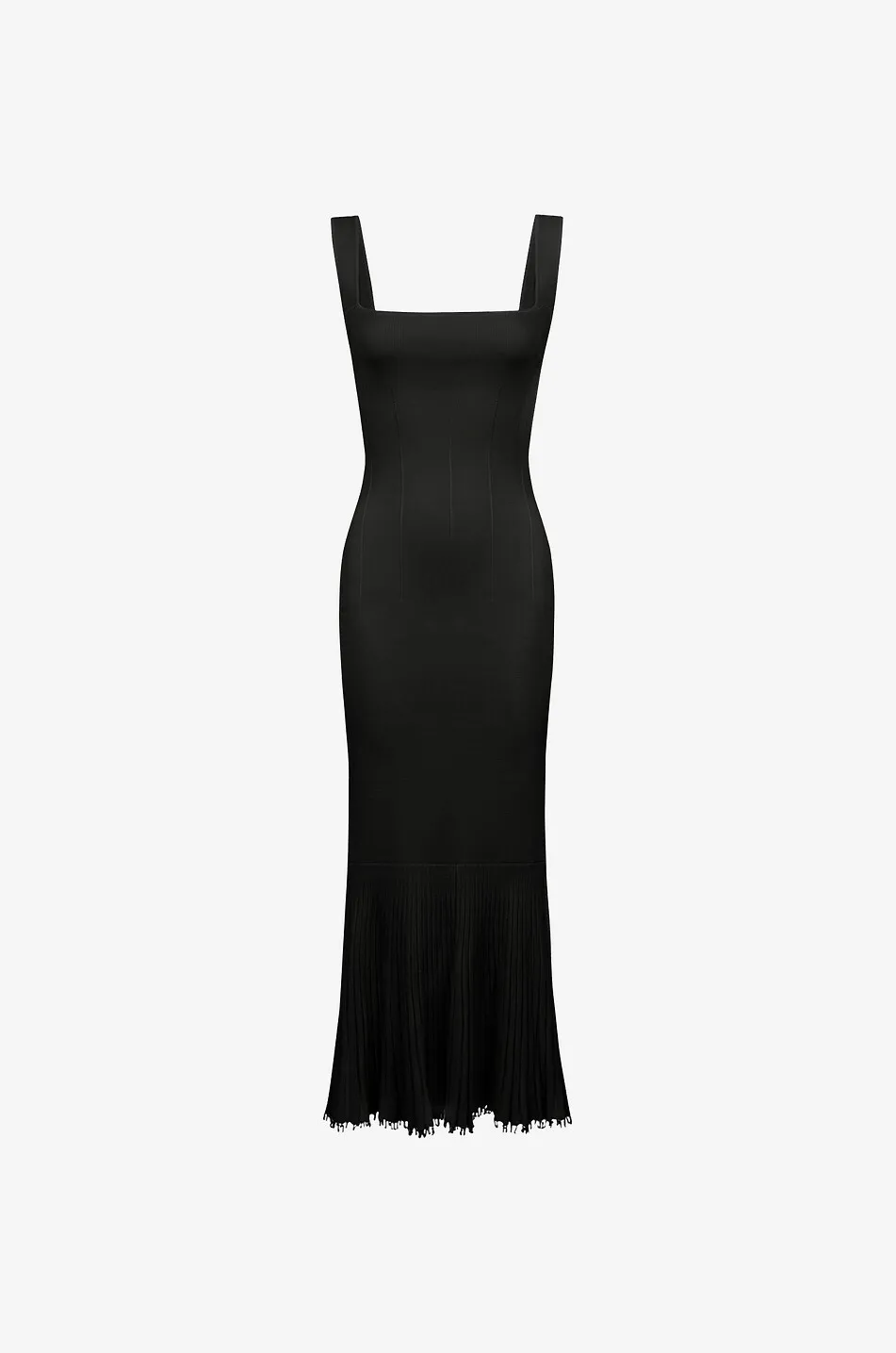 Robe midi plissée en maille à bretelles Atalanta