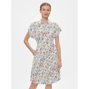 Robe plissée imprimés pleated blanc femme - Tommy Hilfiger | wimod