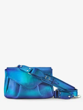 SAC BANDOULIÈRE CUIR BLEU FEMME Suzon M - Scarabée