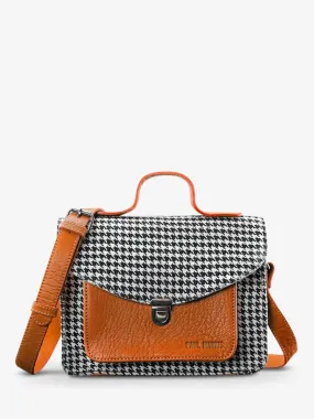 SAC BANDOULIÈRE CUIR FEMME ORANGE Mademoiselle George Grand Prix - Tangerine