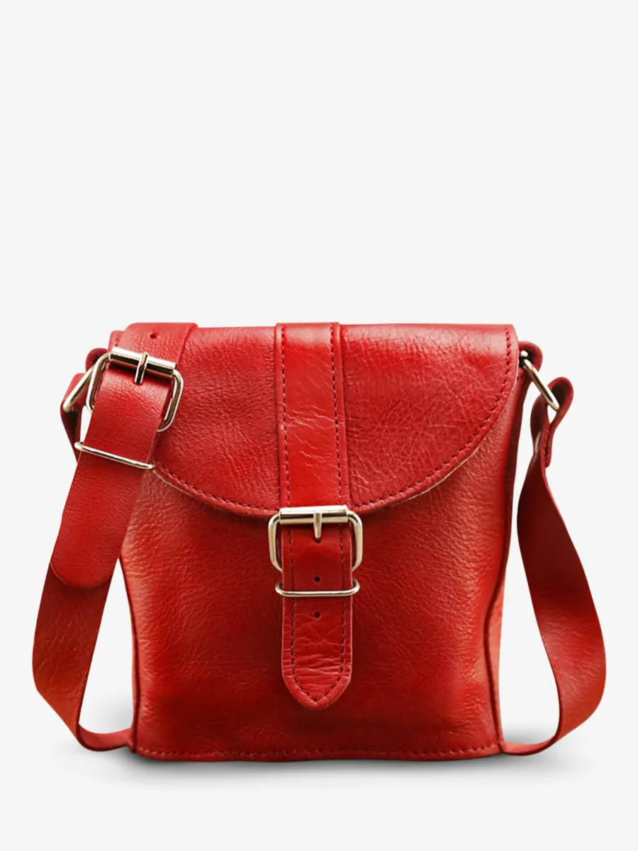 SAC BANDOULIÈRE CUIR FEMME ROUGE L'Authentique - S - Rouge