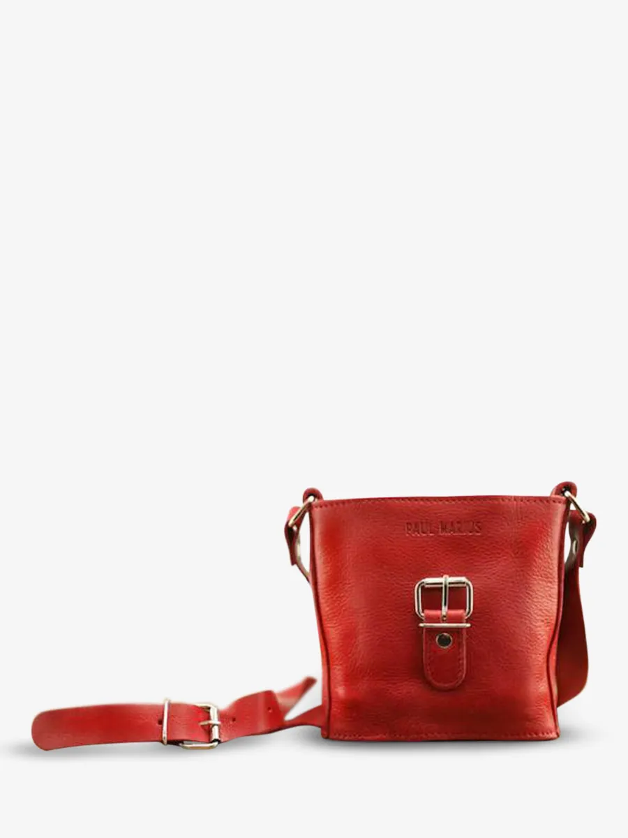 SAC BANDOULIÈRE CUIR FEMME ROUGE L'Authentique - S - Rouge