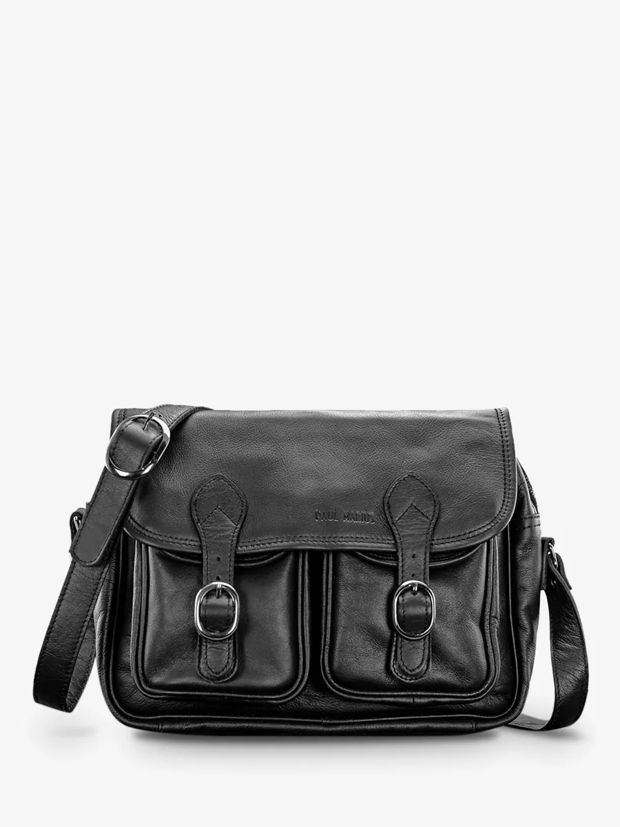 SAC BANDOULIÈRE CUIR NOIR LeRouen - Noir