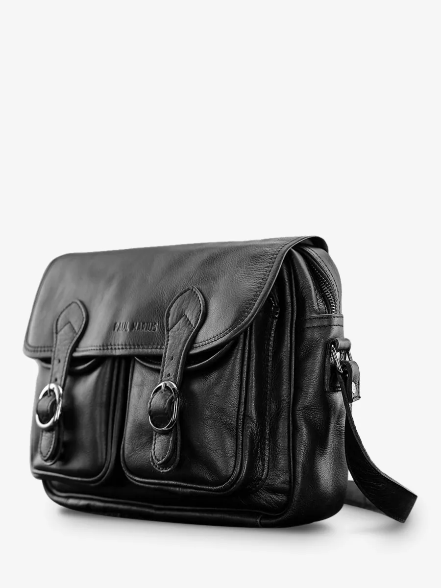 SAC BANDOULIÈRE CUIR NOIR LeRouen - Noir