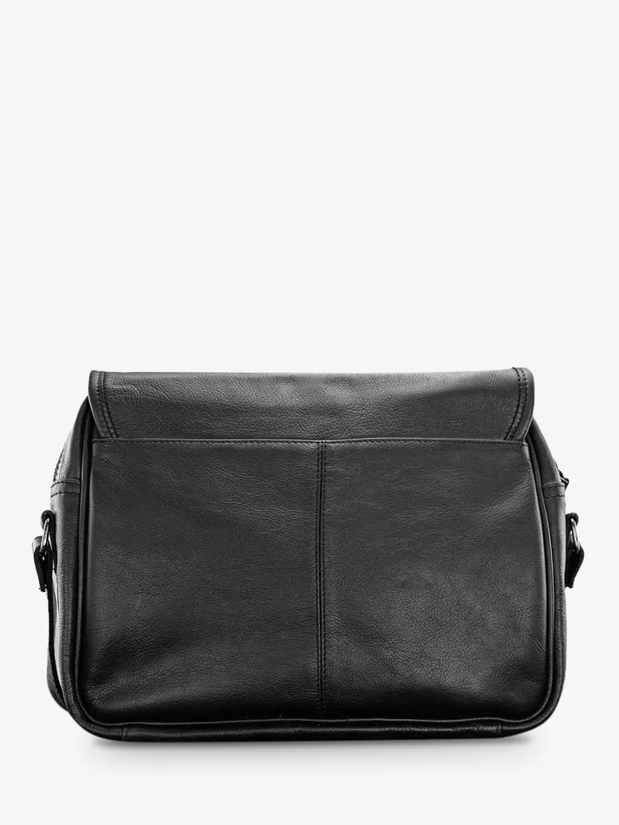 SAC BANDOULIÈRE CUIR NOIR LeRouen - Noir