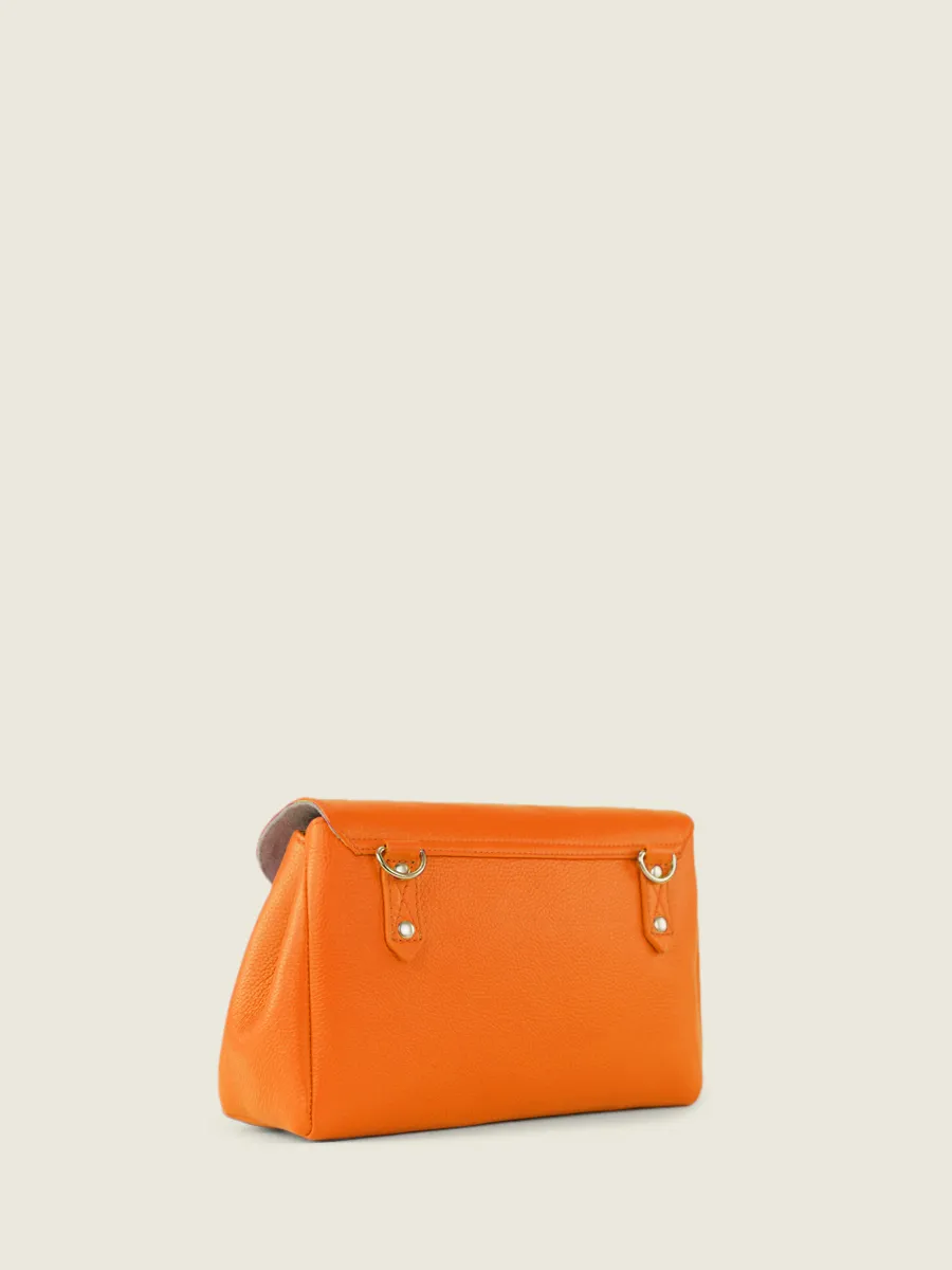 SAC BANDOULIÈRE CUIR ORANGE FEMME Suzon M Sorbet - Mangue