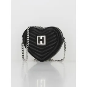 Sac bandoulière coeur jodie noir femme - Hugo | wimod