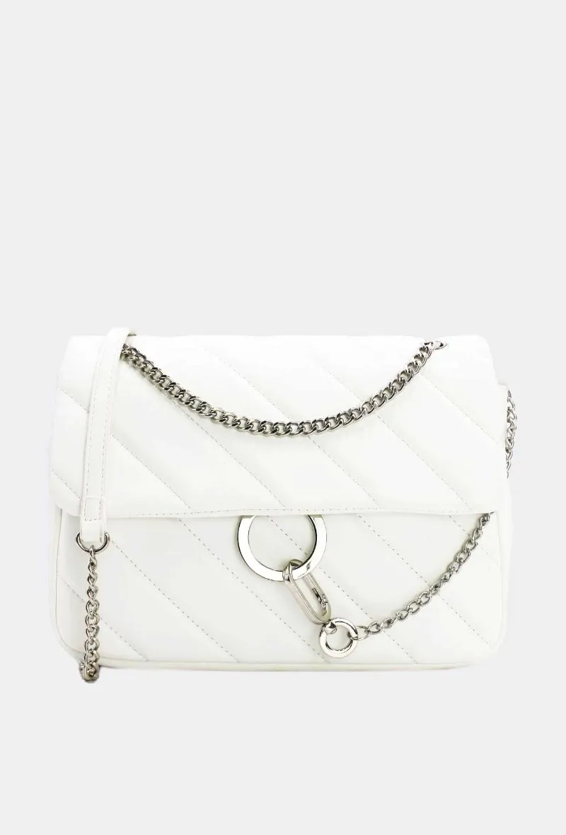 Sac bandoulière matelassé - Blanc - TOM & EVA