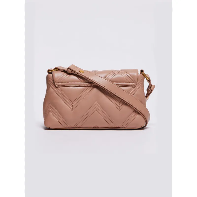 Sac bandoulière matelassé deuzia doré marron femme - Liu Jo | wimod