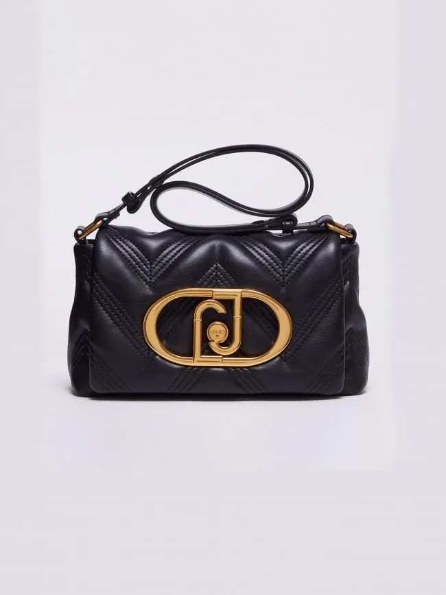 Sac bandoulière matelassé deuzia doré noir femme - Liu Jo | wimod