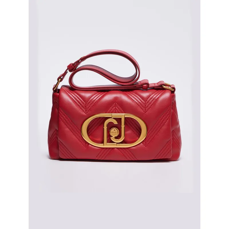 Sac bandoulière matelassé deuzia doré rouge femme - Liu Jo | wimod