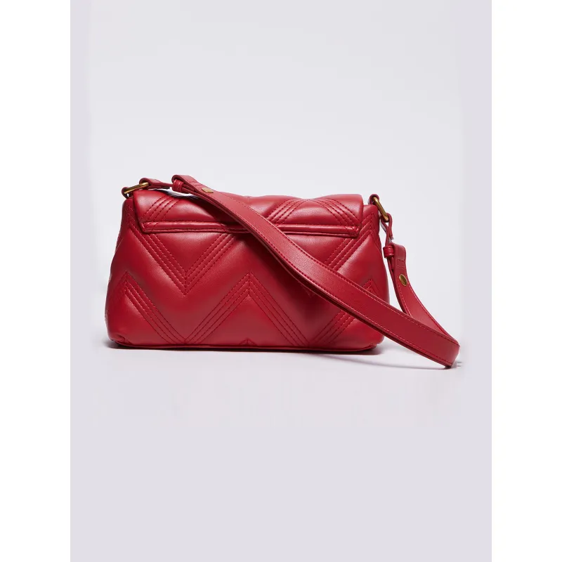 Sac bandoulière matelassé deuzia doré rouge femme - Liu Jo | wimod