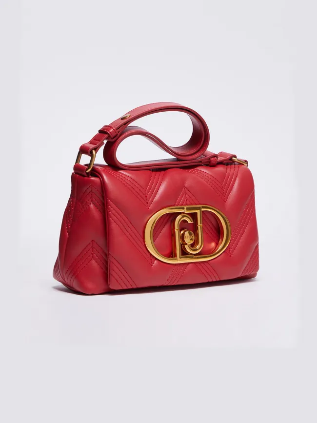 Sac bandoulière matelassé deuzia doré rouge femme - Liu Jo | wimod