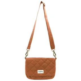 Sac bandoulière matelassé en coton bio | orange "margault sienne matelasse" femme