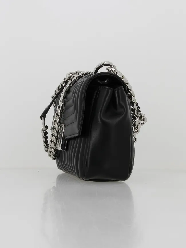 Sac bandoulière matelassé jodie noir femme - Hugo | wimod