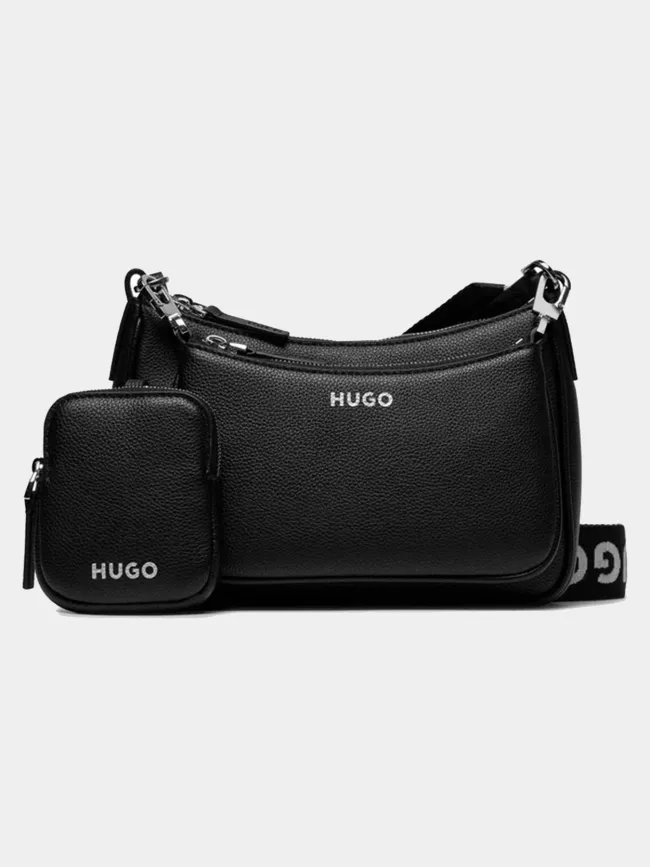 Sac bandoulière multi cross noir femme - Hugo | wimod