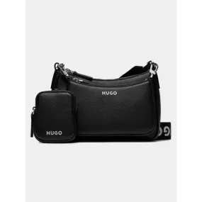 Sac bandoulière multi cross noir femme - Hugo | wimod