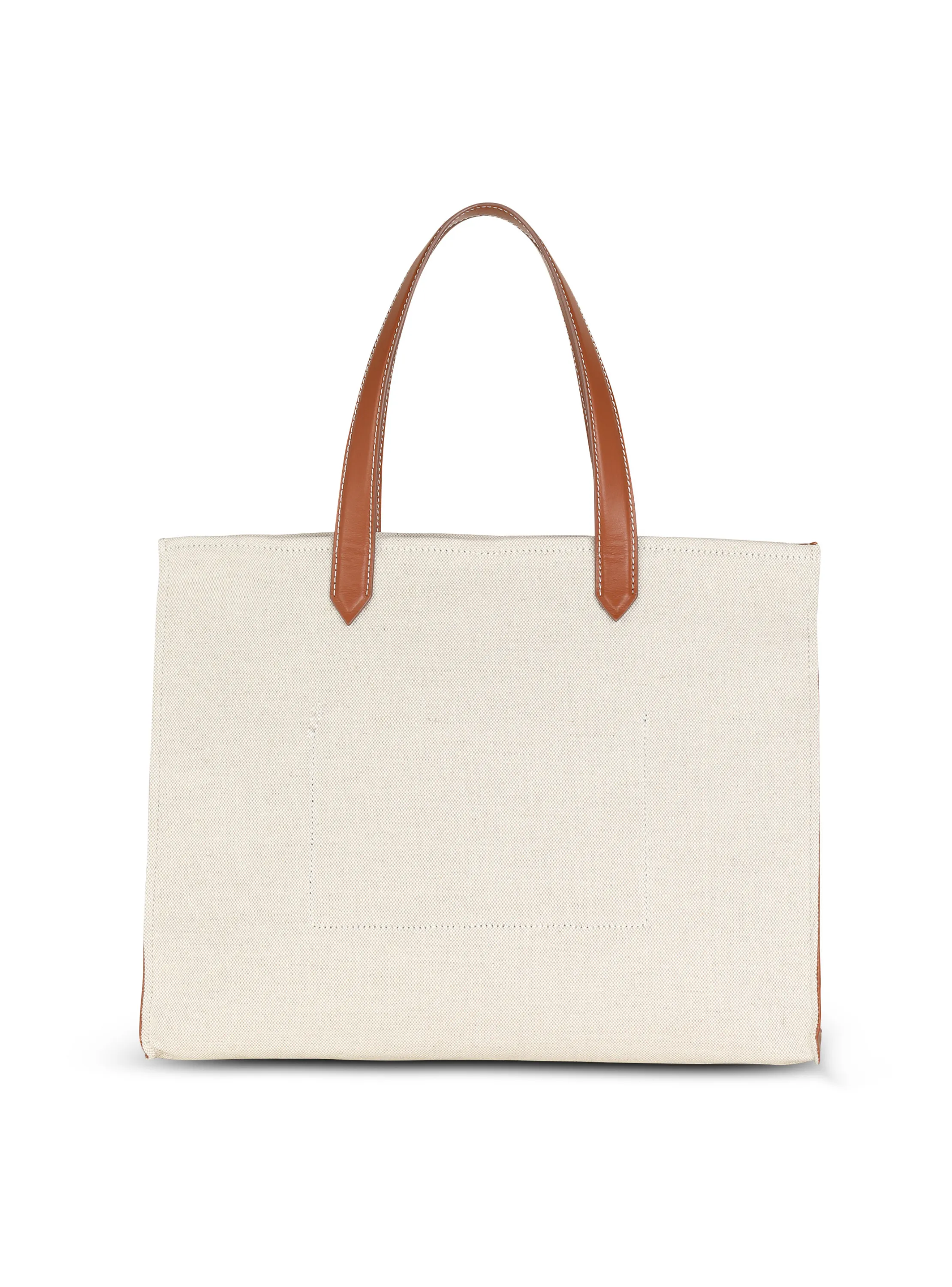 SAC CABAS B-ARMY 42 EN TOILE ET DéTAILS CUIR - BALMAIN pour FEMME | Printemps