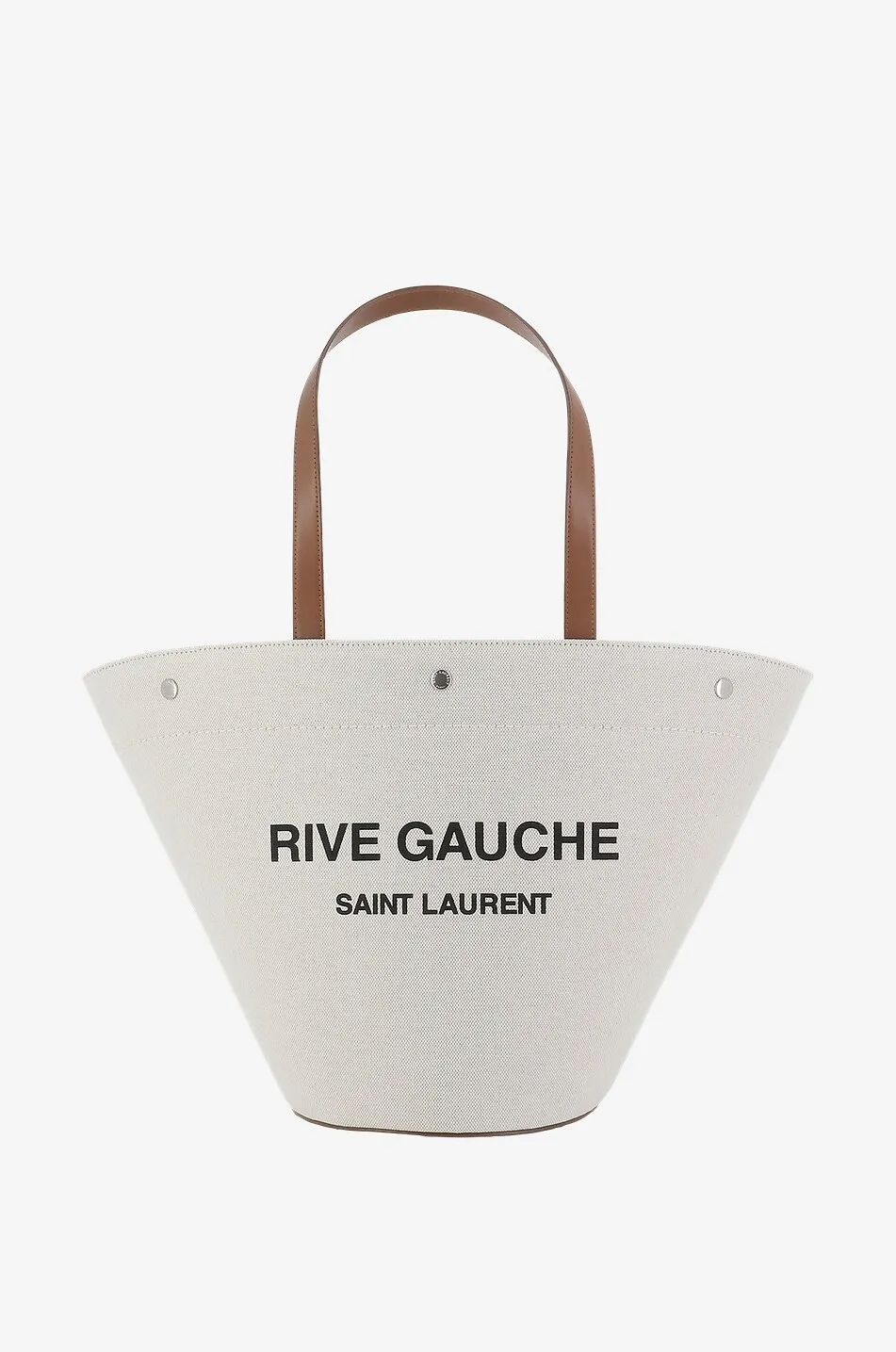 Sac cabas en toile et cuir Rive Gauche