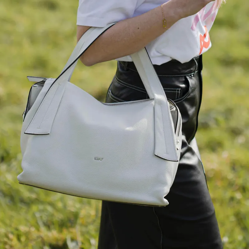 Sac femme tendance et design en cuir blanc - Abro - Scarpe