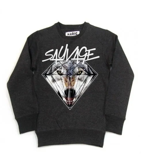 Sauvage - Sweat Col Rond Wolf