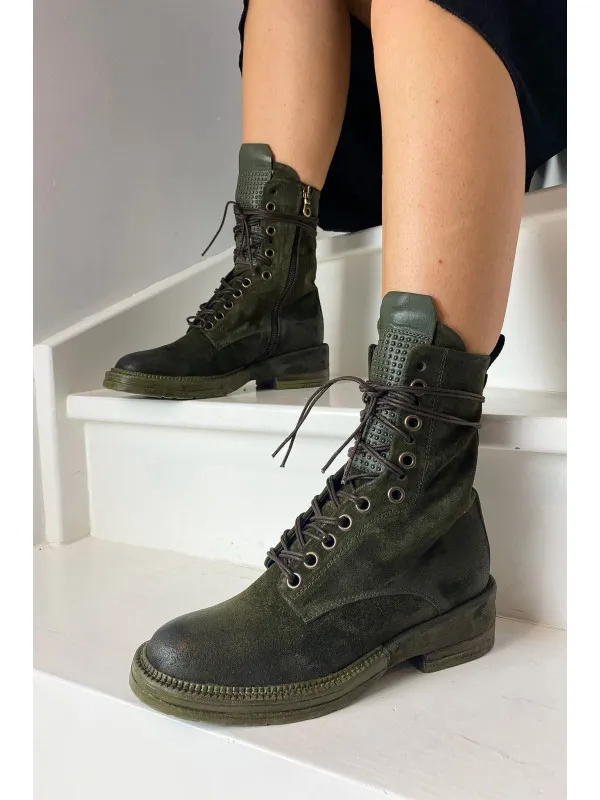 Semerdjian - Bottines F227K1 Camoscio Kaki