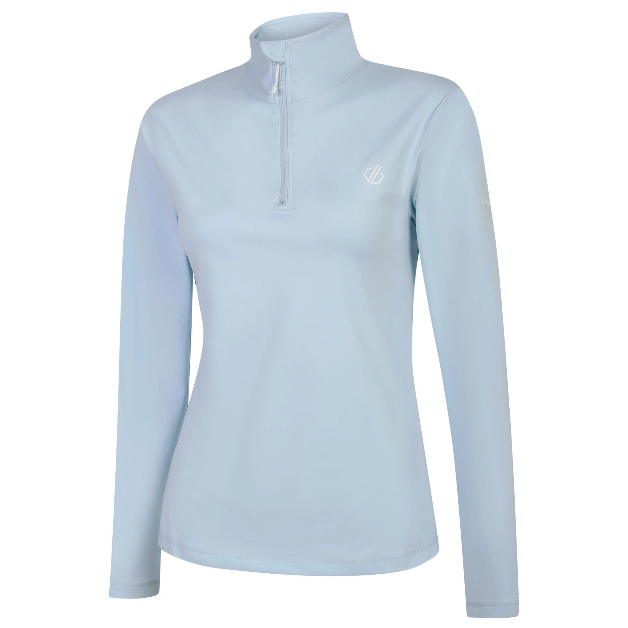 Sous-couche Femme stretch extensible et légère LOWLINE II avec ouverture 1/2 zip  | Bleu