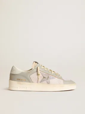 Stardan en nappa gris et résille blanche avec étoile en cuir gris | Golden Goose