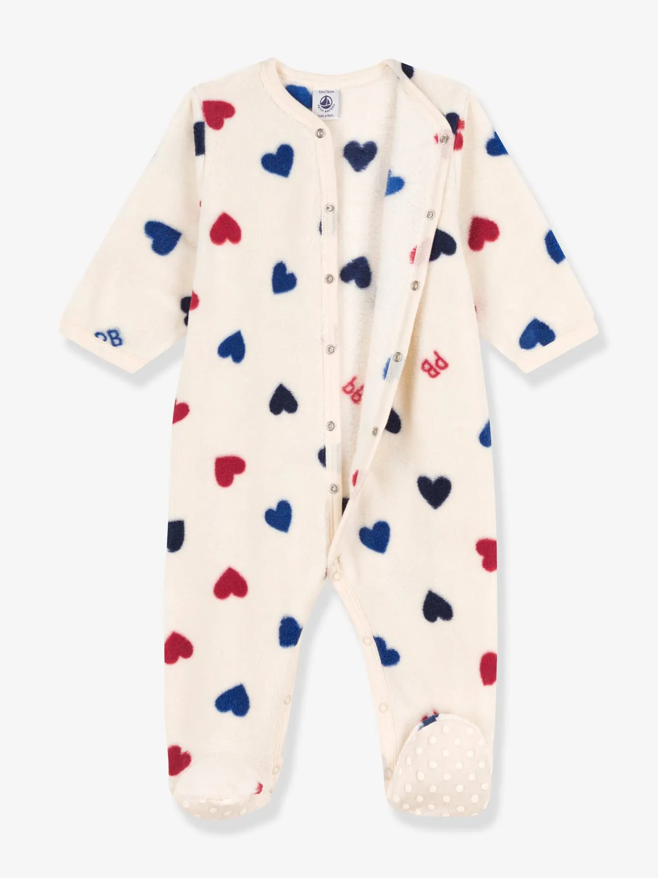 Surpyjama bébé en polaire PETIT BATEAU beige imprimé - Petit Bateau