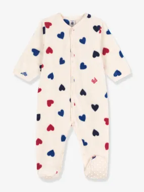 Surpyjama bébé en polaire PETIT BATEAU beige imprimé - Petit Bateau